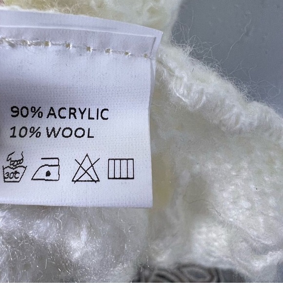 Simply Couture White Lose Chunky Knit Wool Blend Open Cardigan Women’s size3XL - Picture 5 of 5